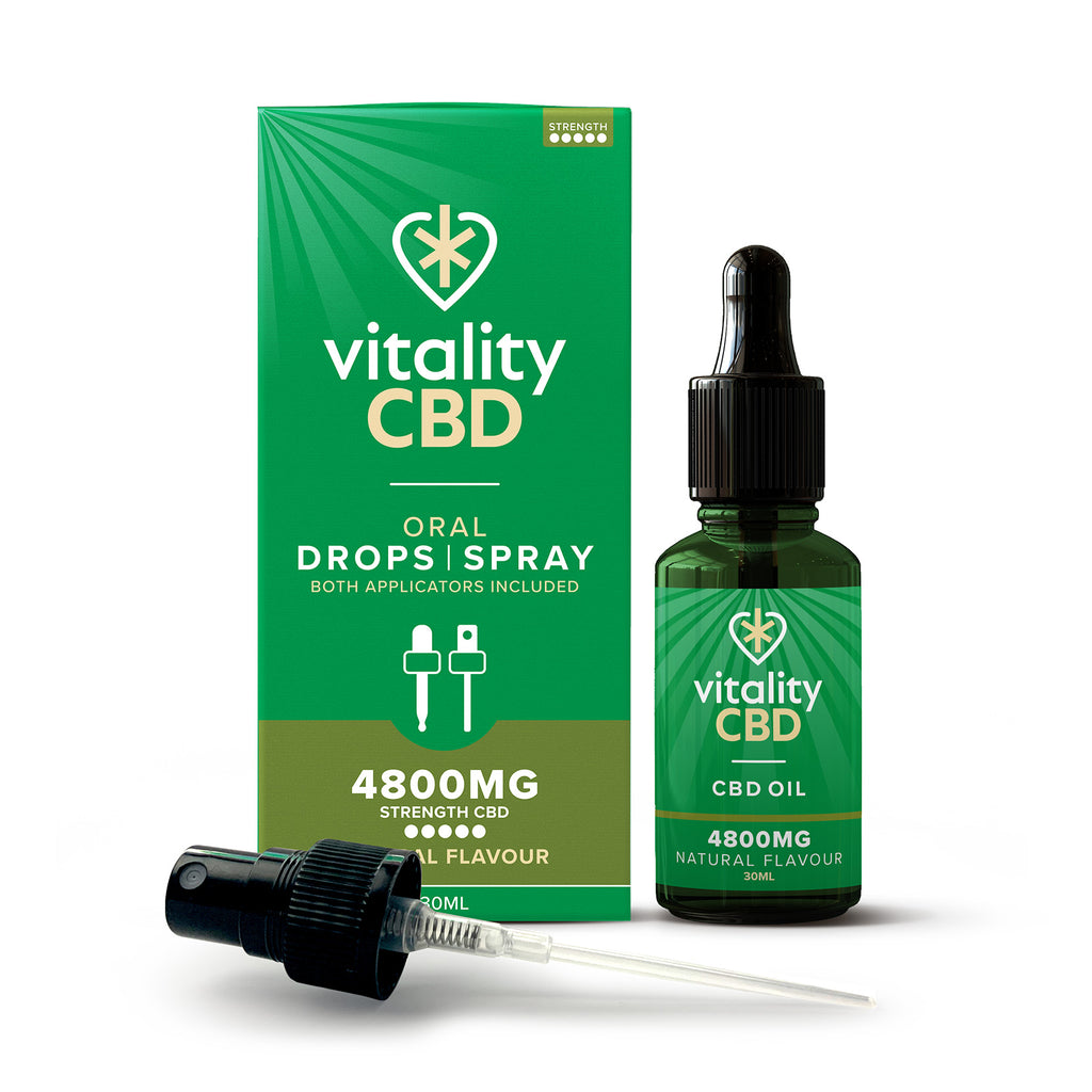 Vitality Natural Flavour CBD Oil Drops & Spray 30ml