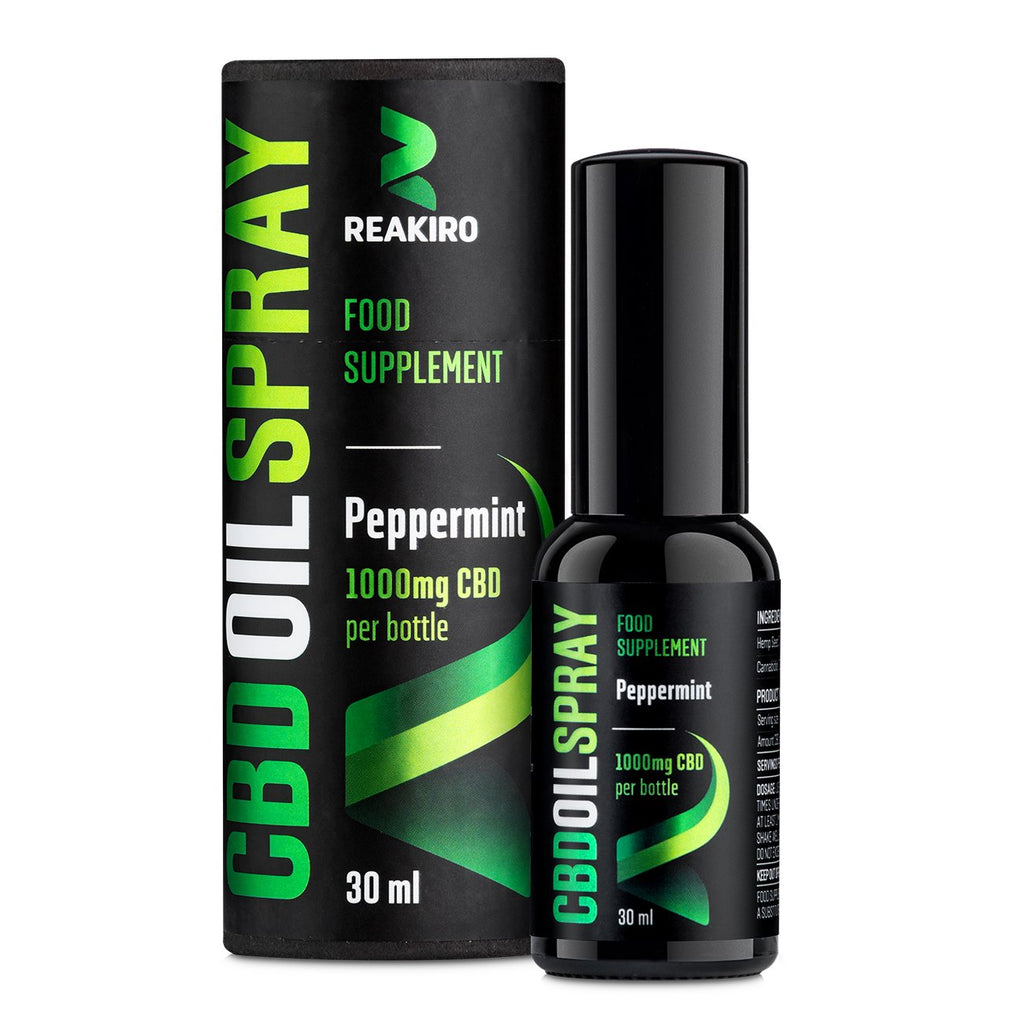 Reakiro CBD Oil Spray Peppermint 1000 mg