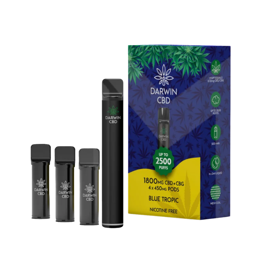 Cbd Vape Kit 1800mg Darwin CBD + CBG 4 in 1 Pod Vape Kit 2500 Puffs Cbd Vape Kit 1800mg Darwin CBD + CBG 4 in 1 Pod Vape Kit 2500 Puffs