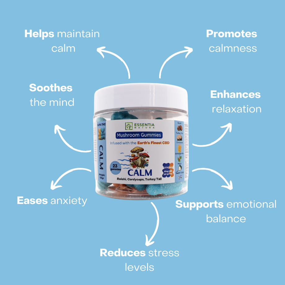 CALM | Reishi, Cordyceps & Turkey Tail | 3000mg CBD – CBD Healing
