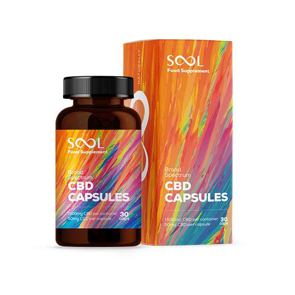 Reakiro Sool Broad Spectrum CBD Gel Capsules 1500mg, 30pcs, THC Free