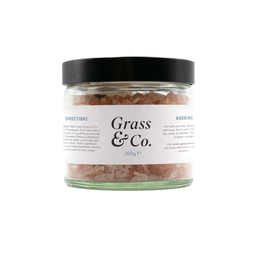 Grass & Co., CALM Himalayan Bath Salts - Glass Jar, 300g