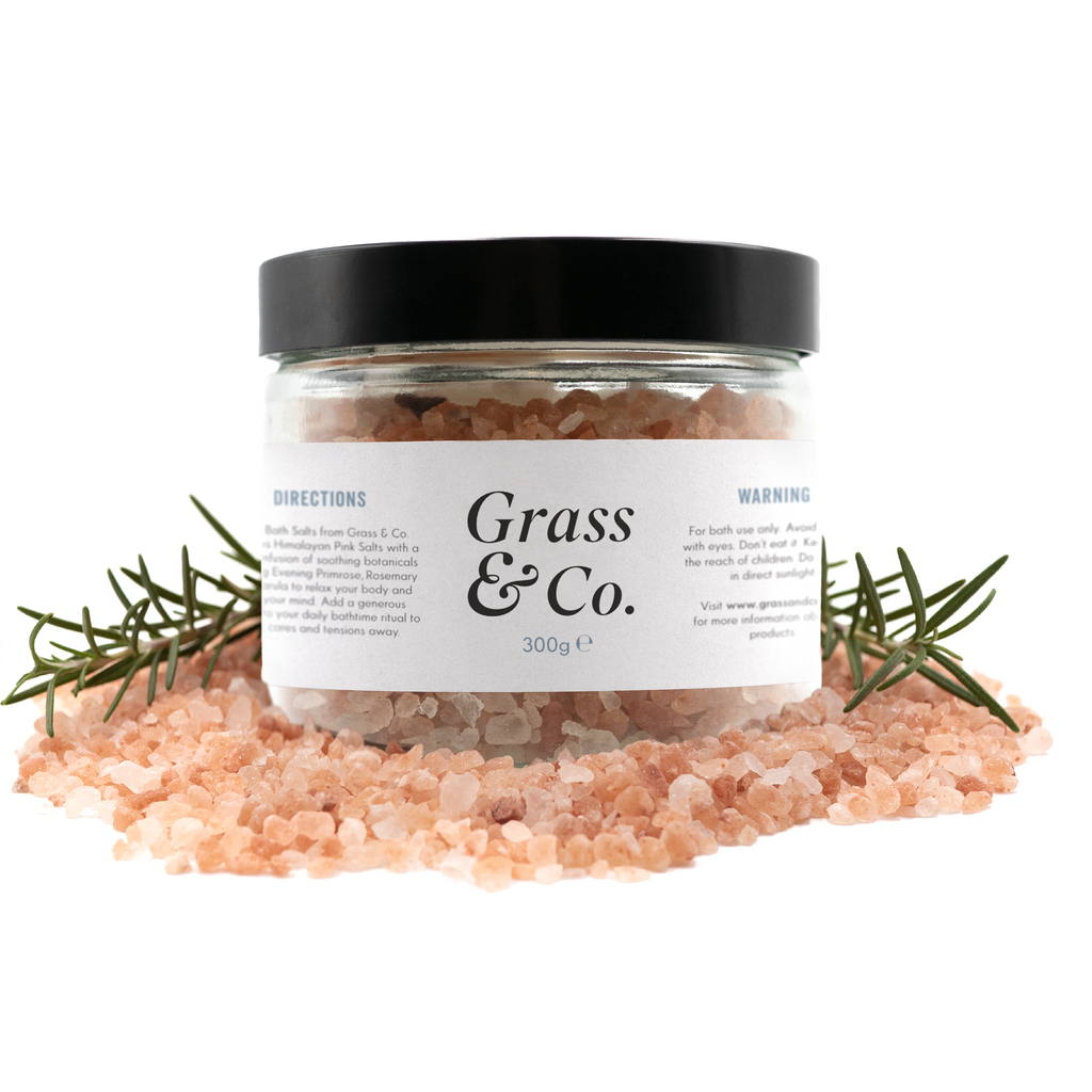 Grass & Co., CALM Himalayan Bath Salts - Glass Jar, 300g