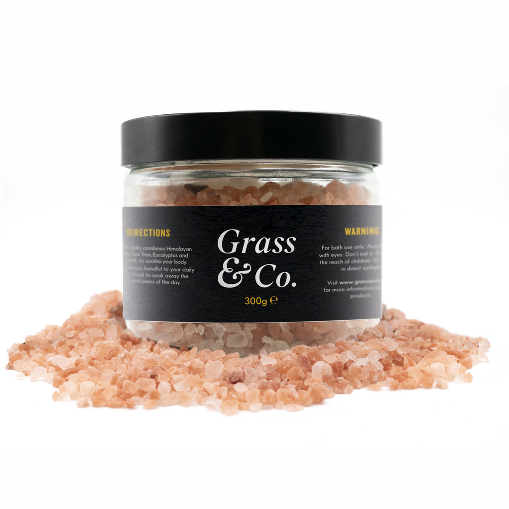 Grass & Co., EASE 300g Himalayan Bath Salts - Glass Jar