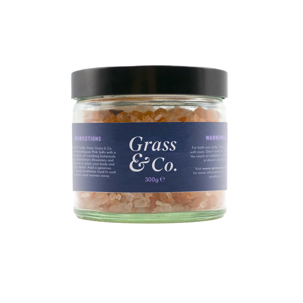 Grass & Co., REST Himalayan Bath Salts - Glass Jar, 300g