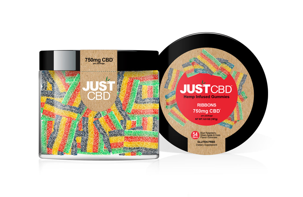JustCBD 250mg - 3000mg CBD Gummies | Rainbow Ribbons