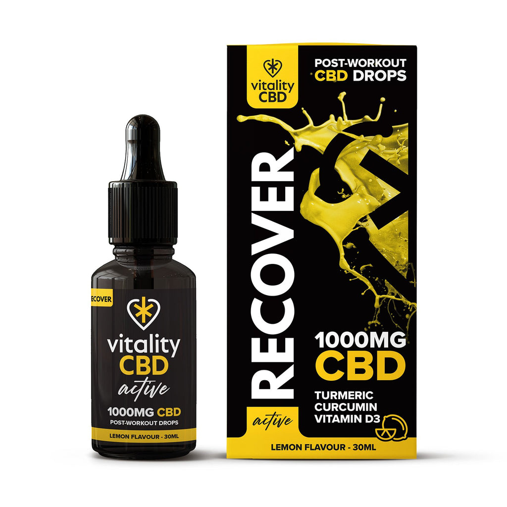 Vitality Active: Recover CBD Oil Lemon Flavour Drops 30ml