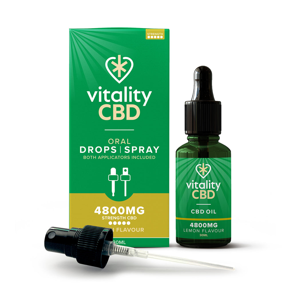 Vitality Lemon Flavour CBD Oil Drops & Spray 30ml