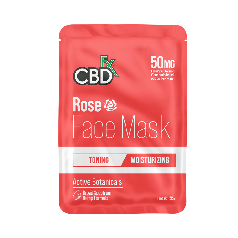 50mg CBD Rose Face Mask | 1 Mask