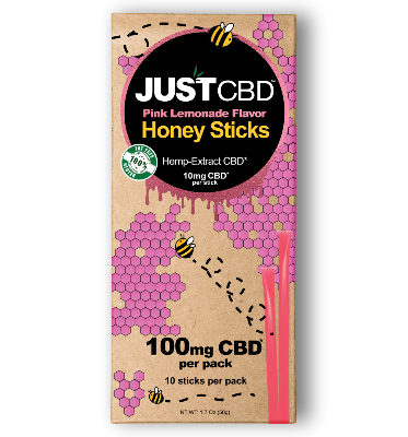 100mg Pink Lemonade Honey Sticks | 10